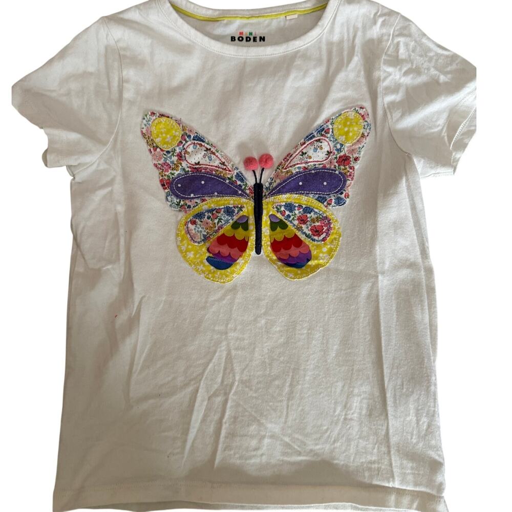 Mini Bodenwhite butterfly shirt size 7/8
